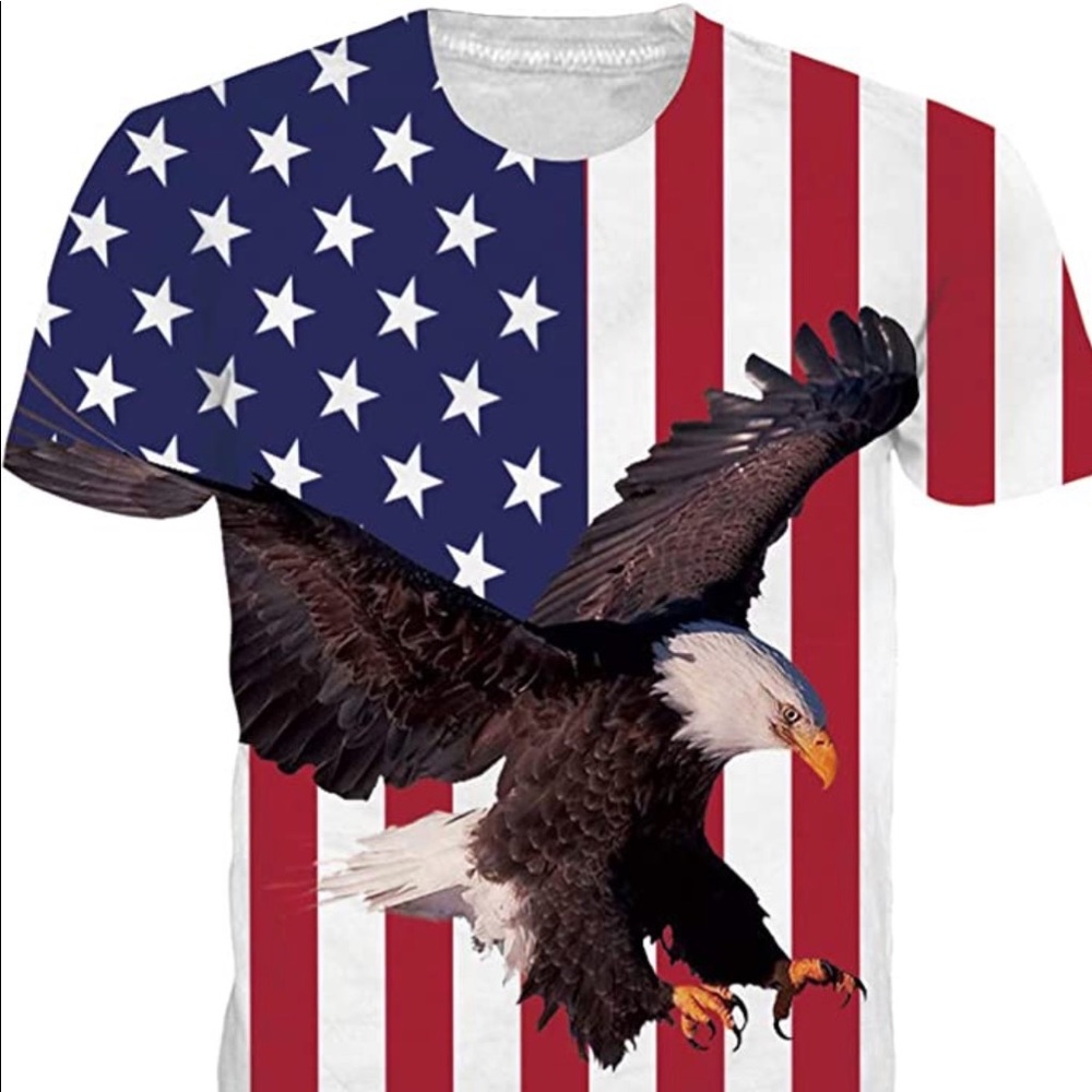 NWT Short Sleeve shirt, Patriotic Eagle 🦅